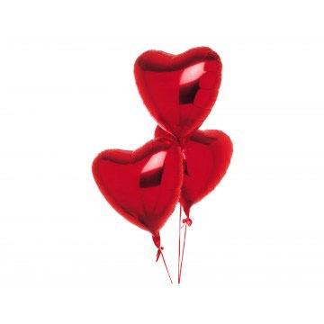Картинка Связка фольгированных шаров "Три сердца"