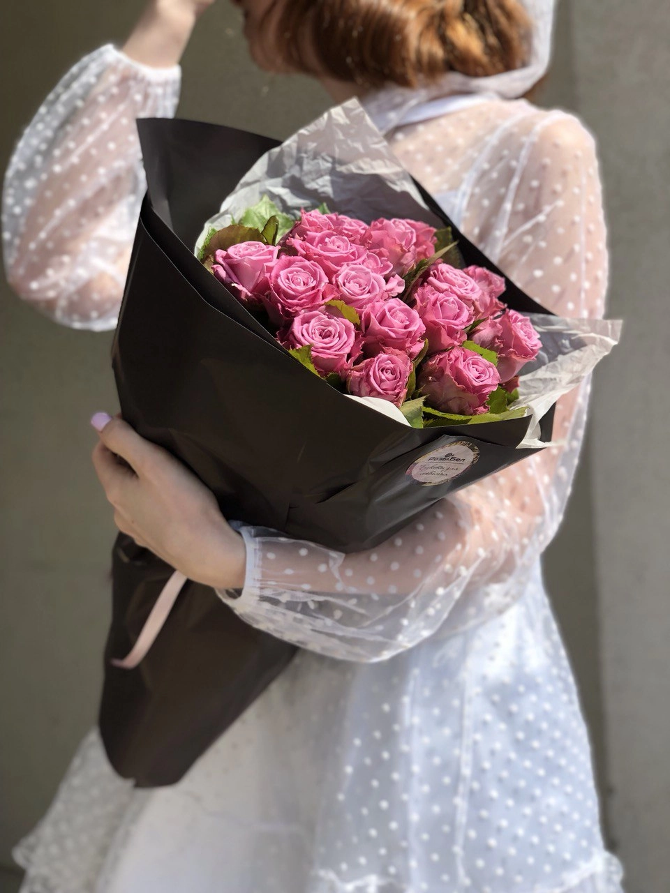 Картинка Букет из 17 роз "Амели" 70 см