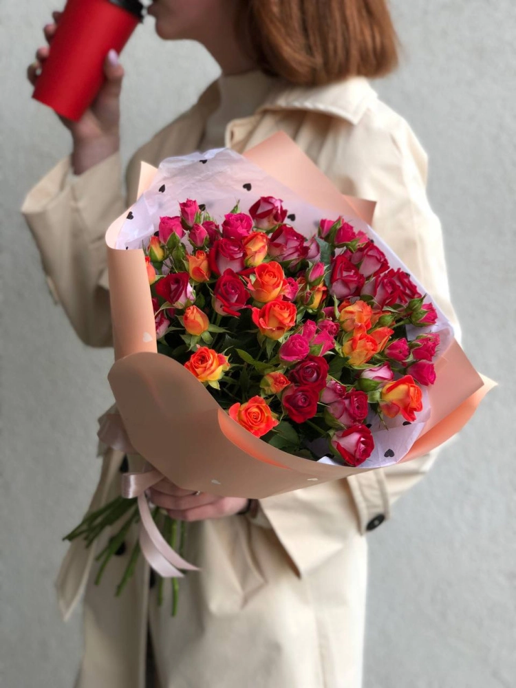 Роза кустовая Микс