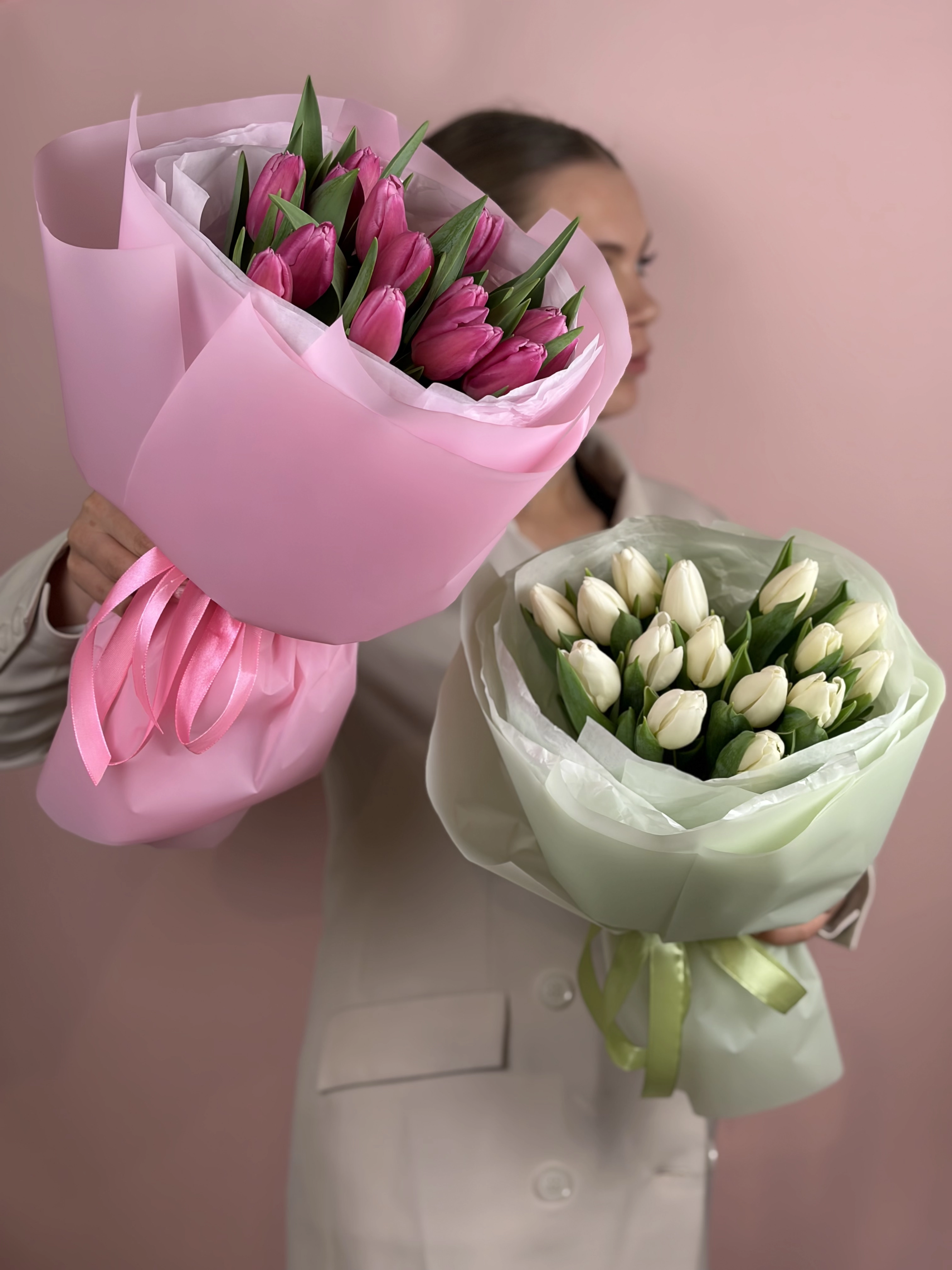 Картинка Букет из 15 тюльпанов " Нежный Рассвет"