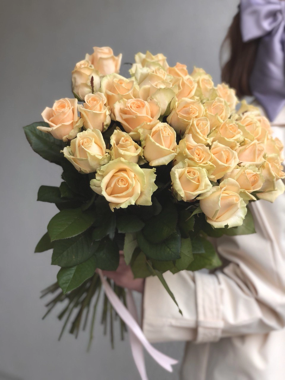 Картинка Букет из 31 розы " Малиновый десерт" 60 см