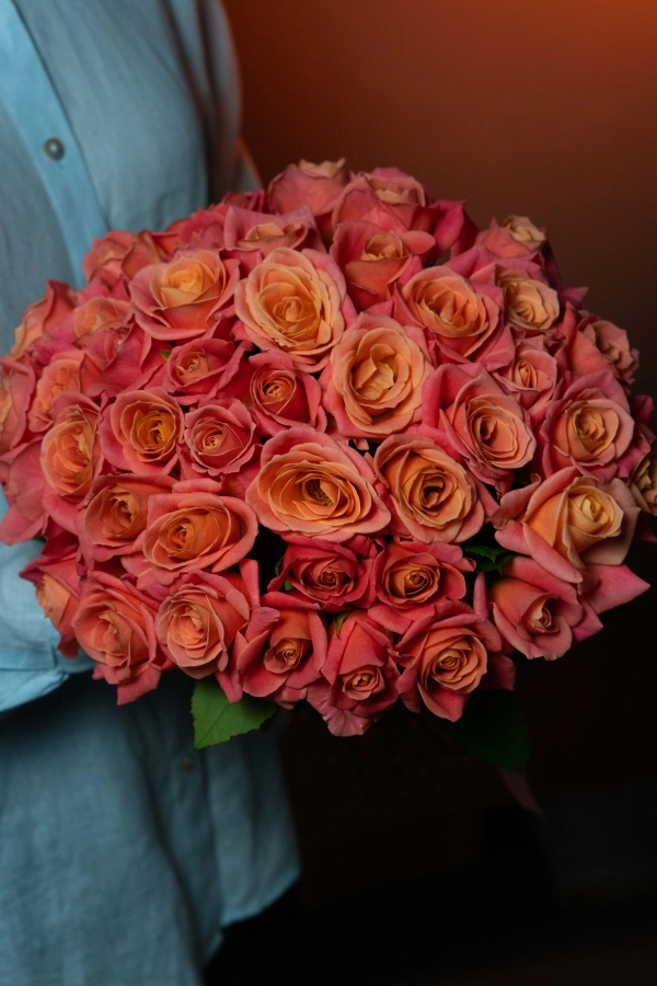 Картинка Букет из 45 роз Мисс Пигги  40 см