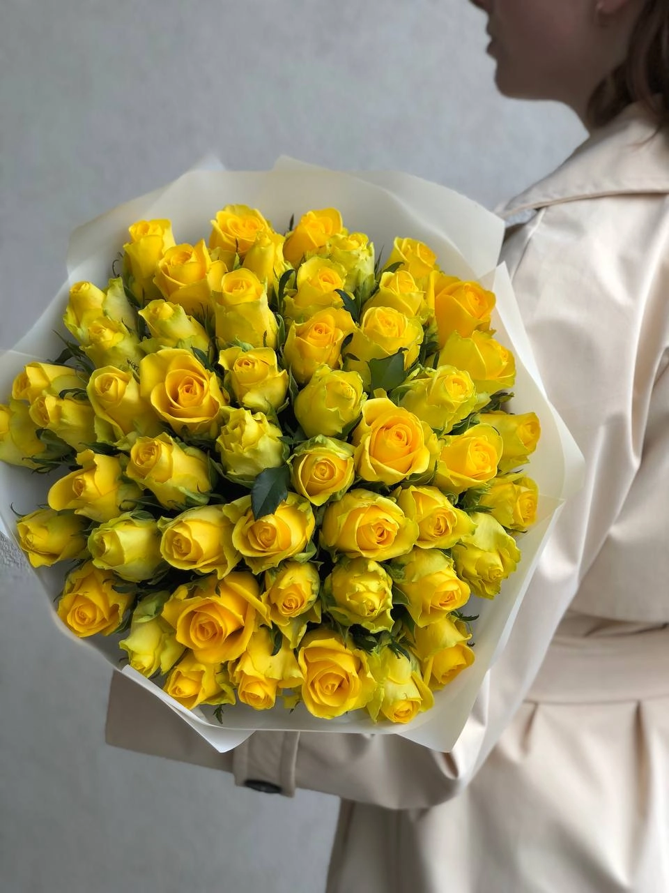 Картинка Букет из 51 солнечной розы "Эпоха" 60 см