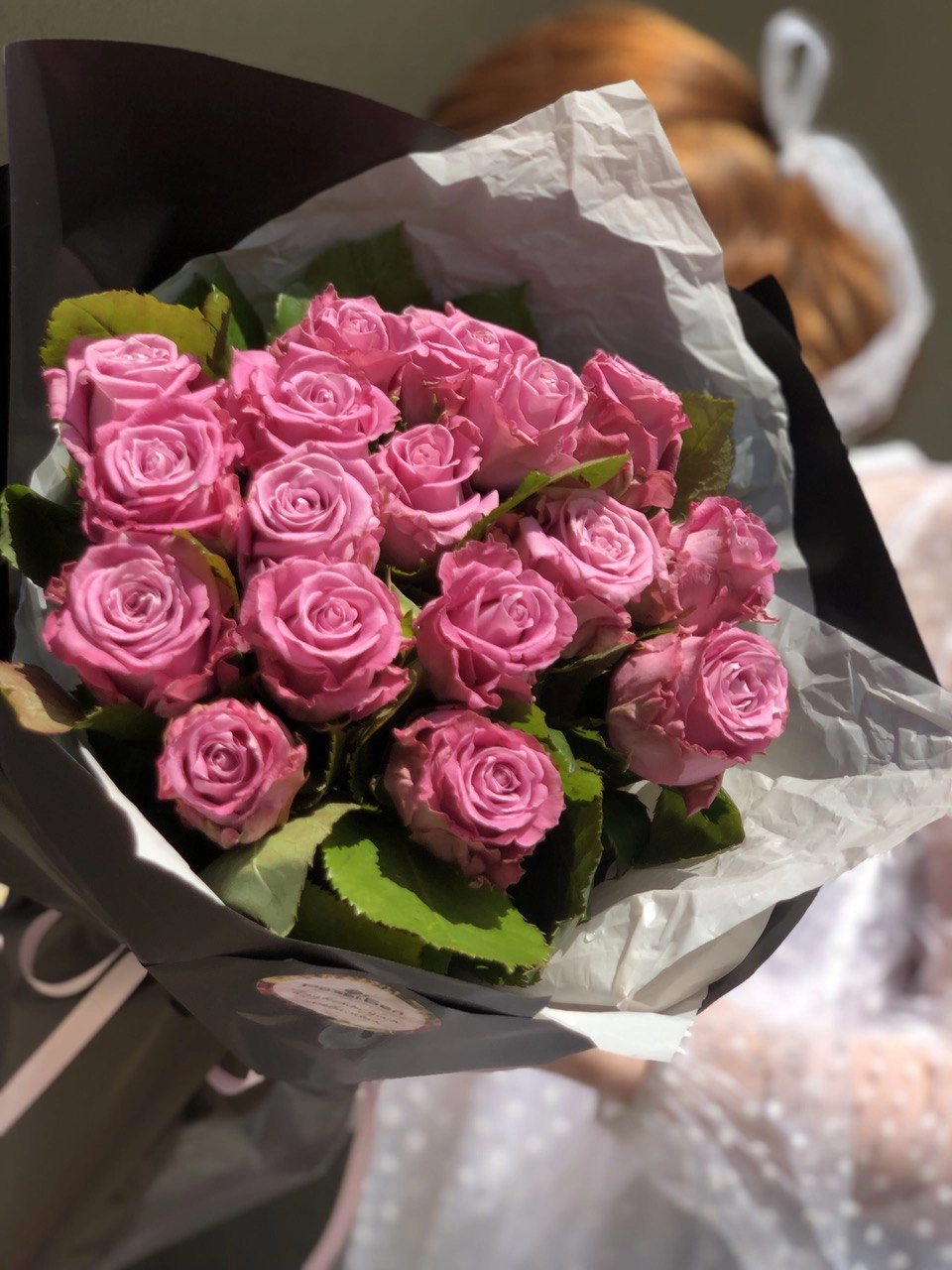 Картинка Букет из 17 роз "Амели" 50 см