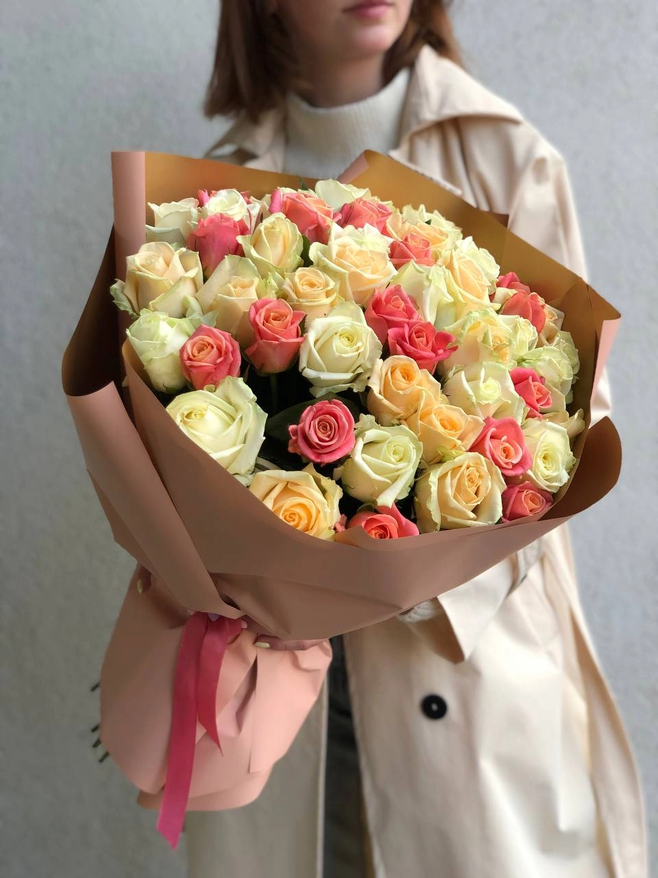 Картинка Букет из 51 розы "Моя красавица" 50 см