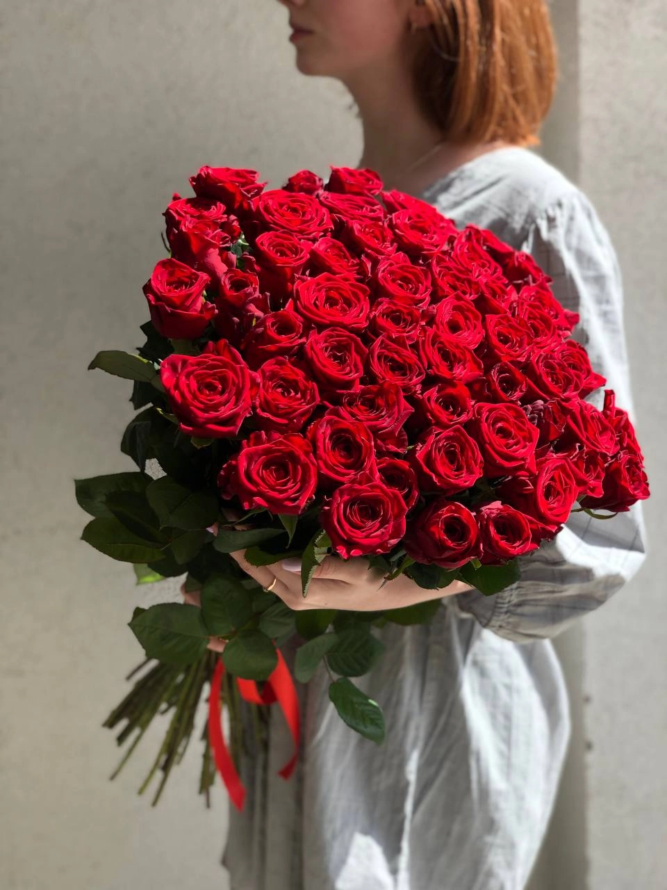 Картинка Букет из 51 розы "Для моей любимой" 50 см