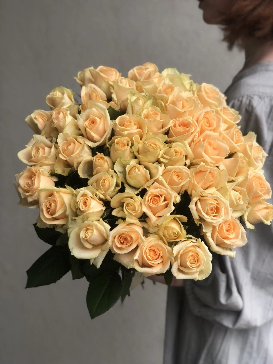 Картинка Букет "Крем" из 51 розы  80 см