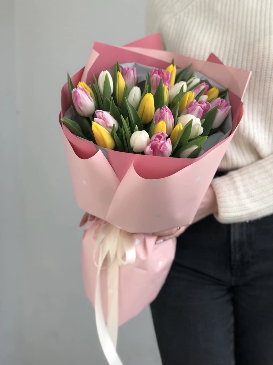 Букет из 21 тюльпана «Лилу»