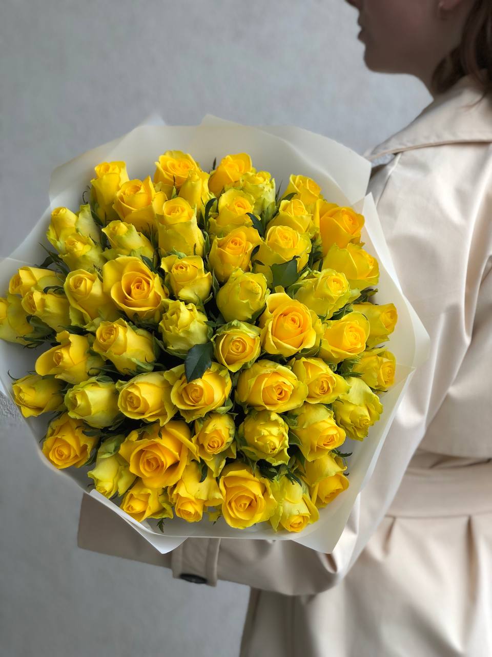 Картинка Букет из 51 солнечной розы "Эпоха" 80 см
