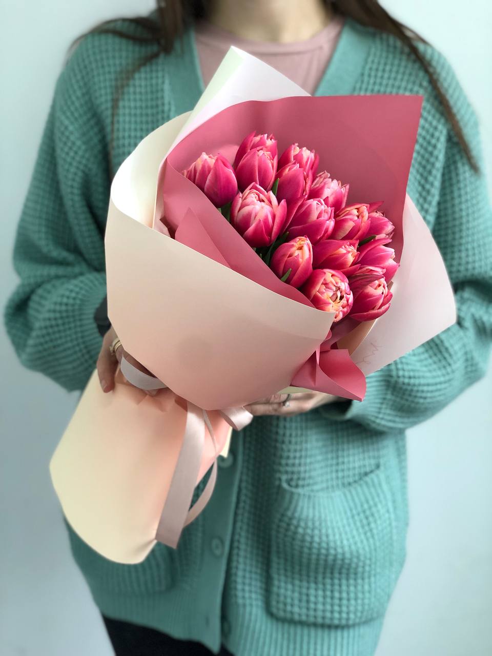 Картинка Букет из 15 тюльпанов Columbus