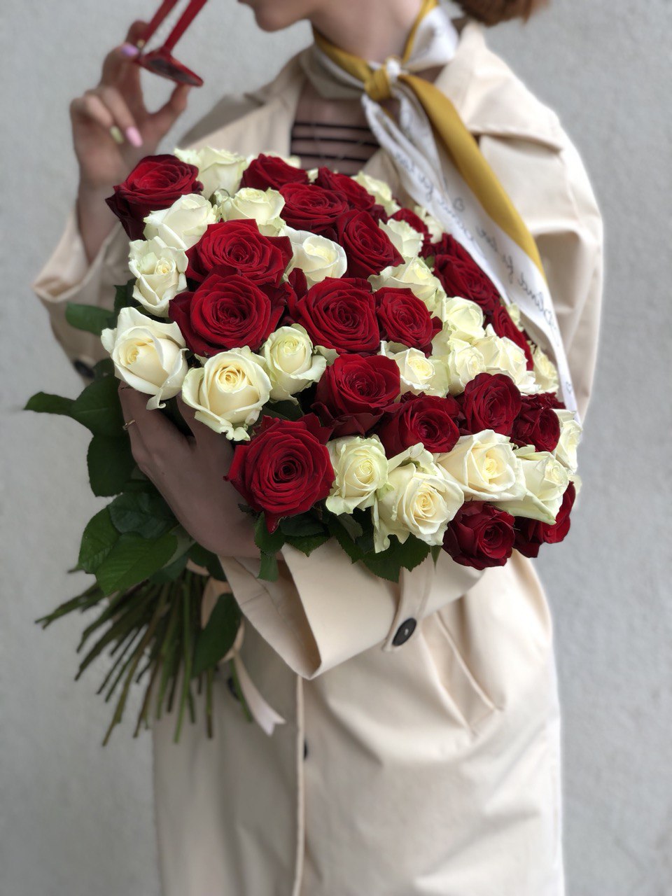 Картинка Букет из 51 розы "Дуо"  70 см