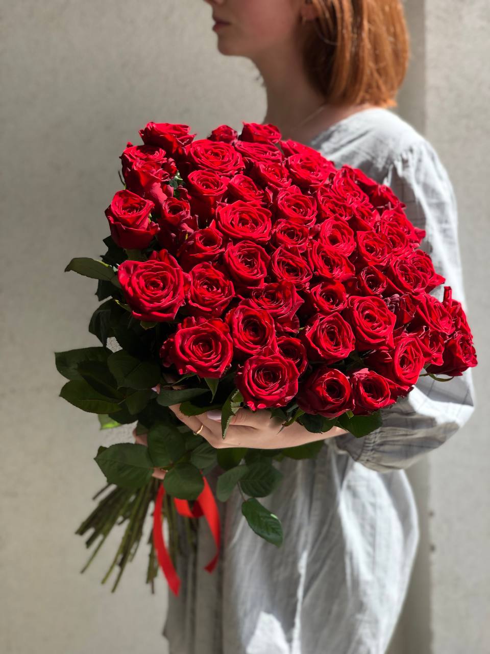 Картинка Букет из 51 розы «Для моей любимой» 80 см