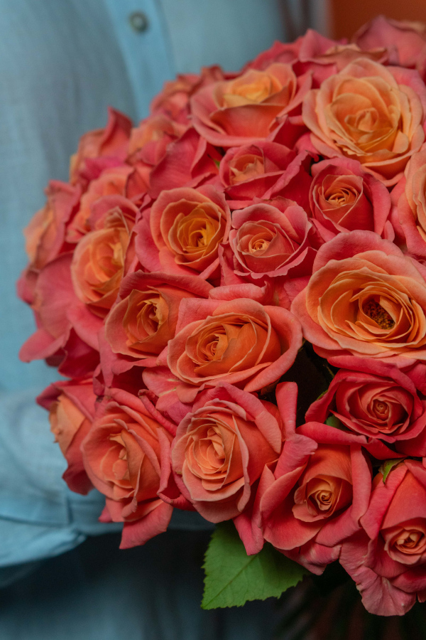 Картинка Букет из 45 роз Мисс Пигги  40 см