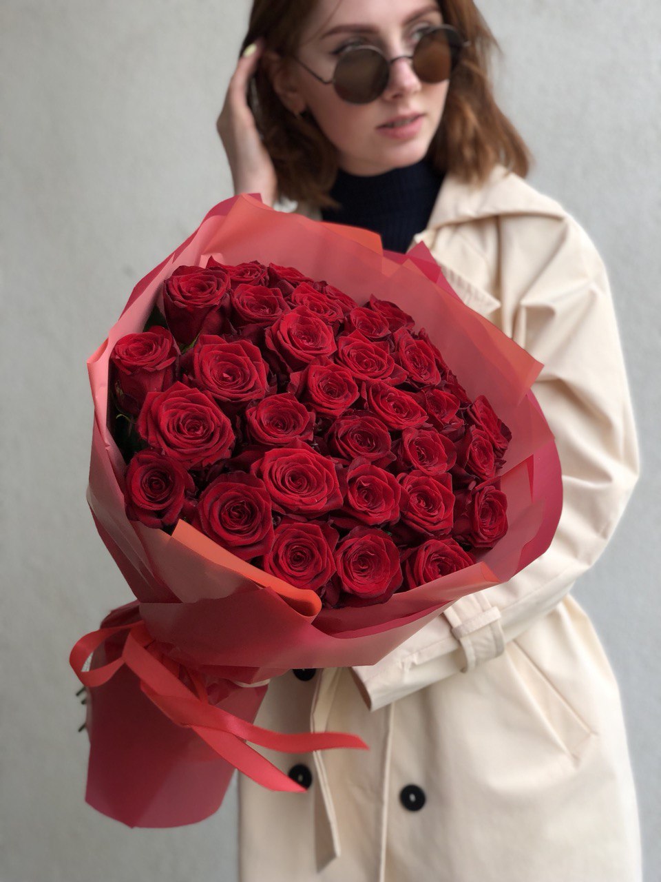 Картинка Букет из 31 розы "Романс" 70 см