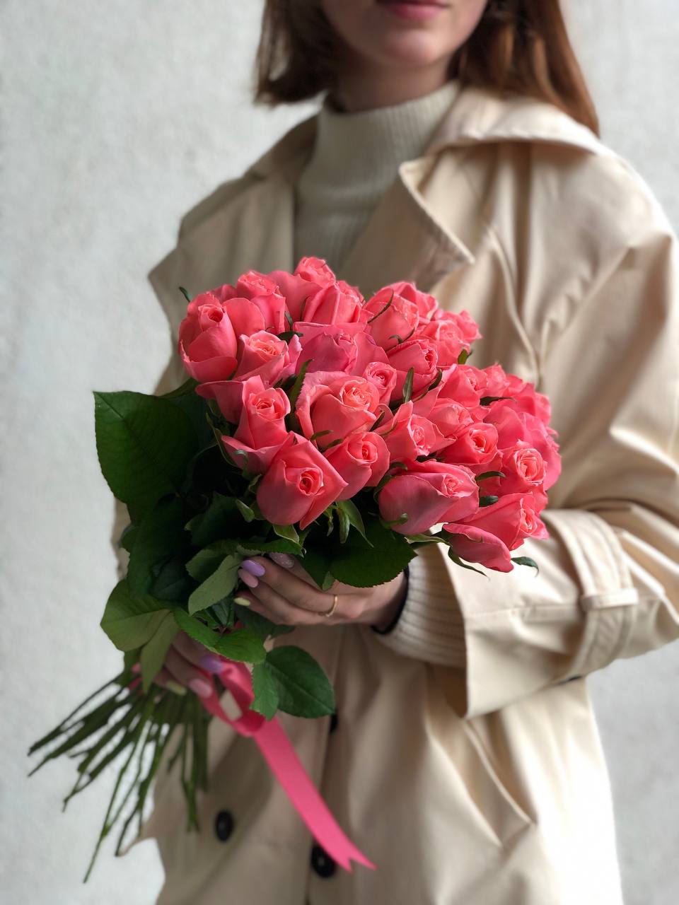 Картинка Букет из 25 роз " Сабрина" 40 см