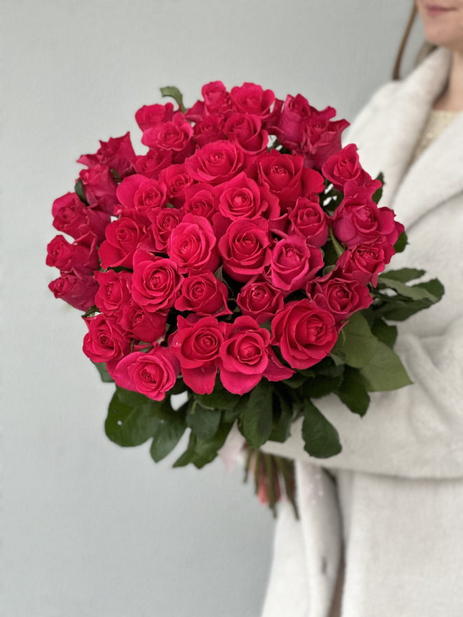 Картинка Букет из 31 розы  "Ренуар" 50 см