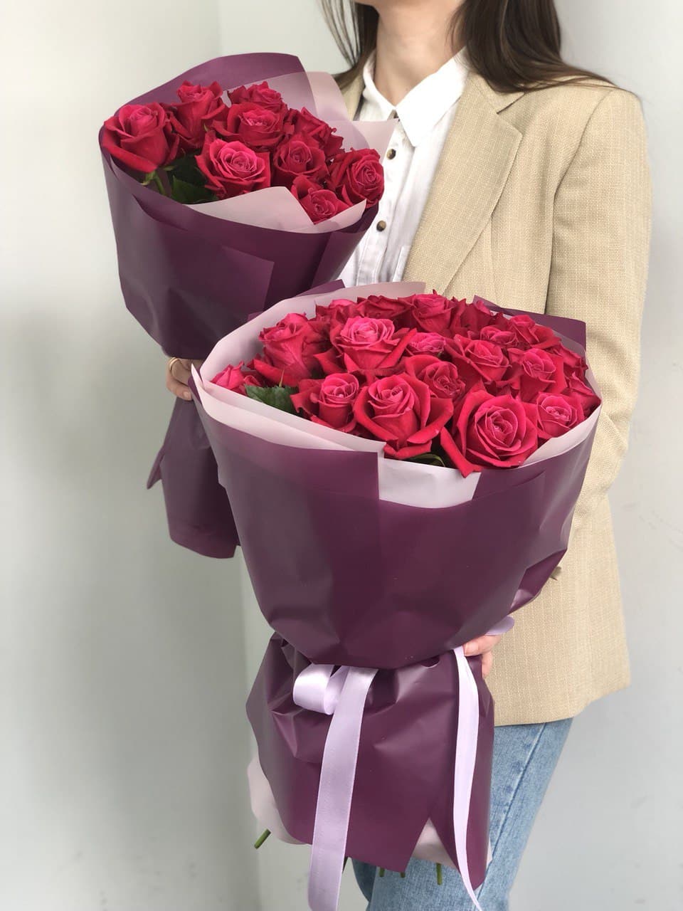 Картинка Букет из 21 розы Шангрила "Джем"  50 см
