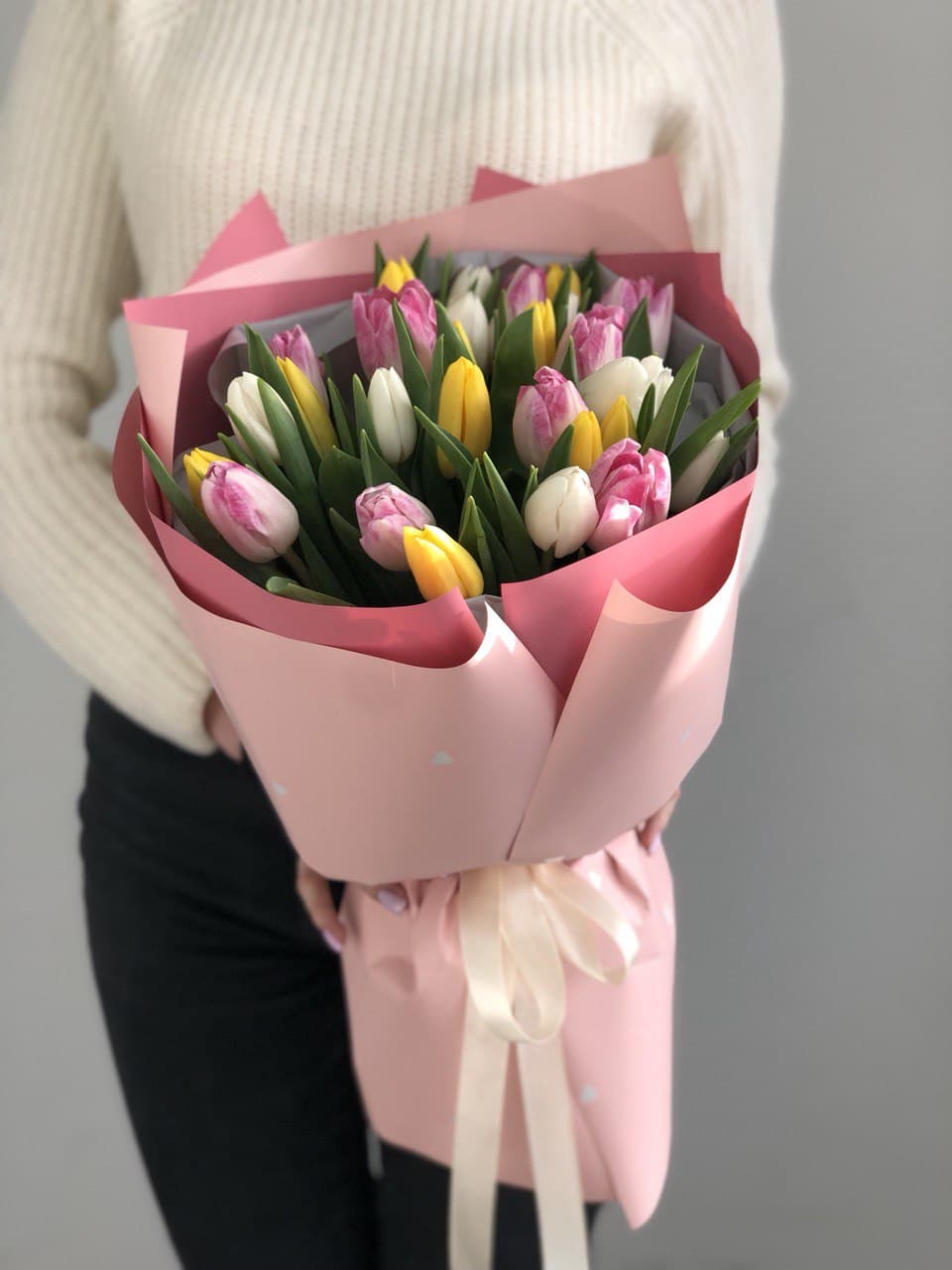 Картинка Букет из 21 тюльпана «Лилу»