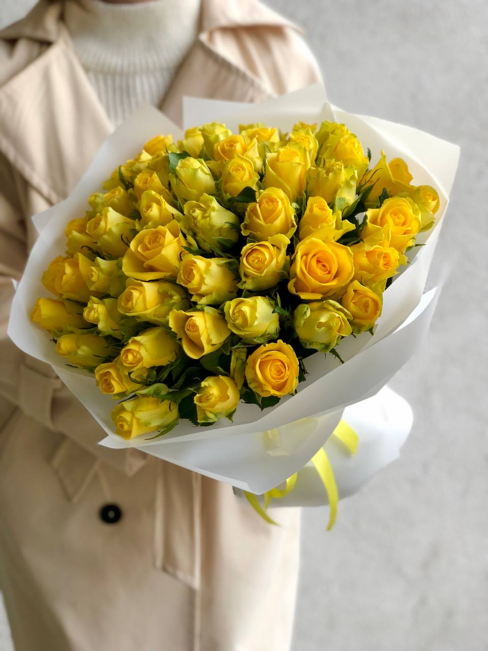 Картинка Букет из 51 солнечной розы "Эпоха" 80 см