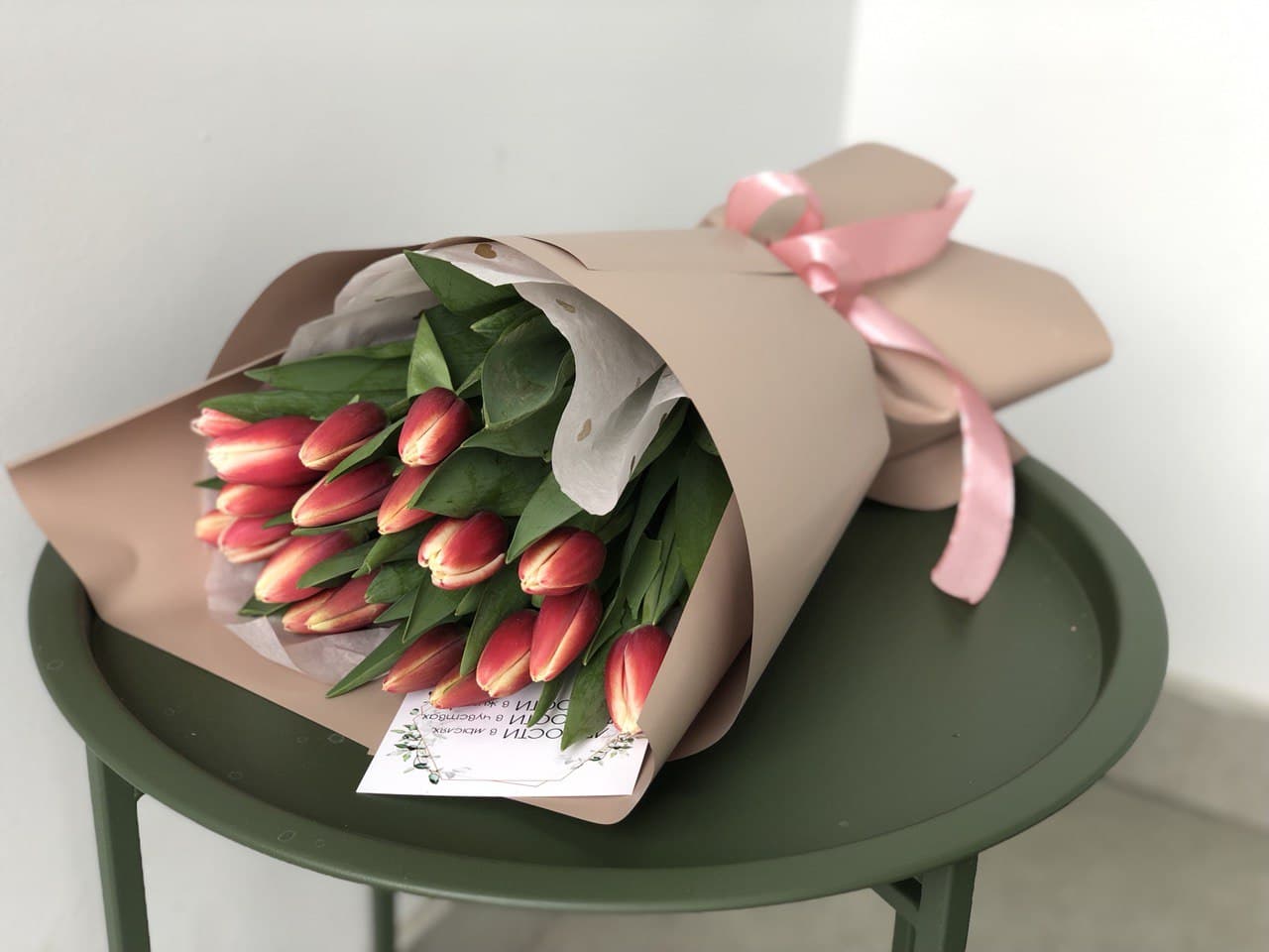 Картинка Букет из 19 тюльпанов "Мари"