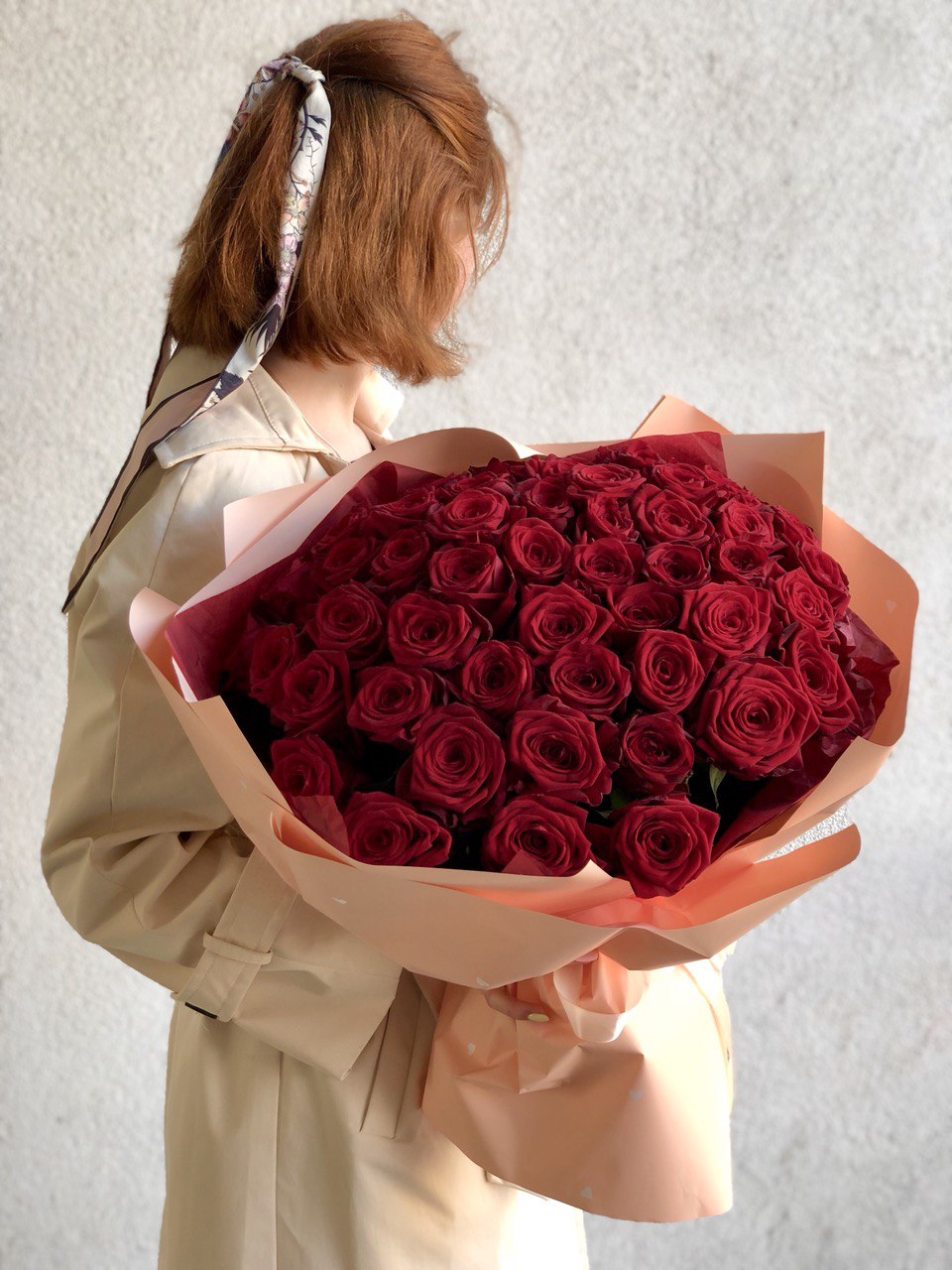 Картинка Букет из 51 розы "Маврикий" 80 см